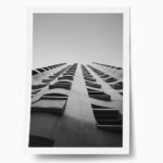 Poster BLACK AND WHITE ARCHITECTURAL GEOMETRIC BALCONIES 2