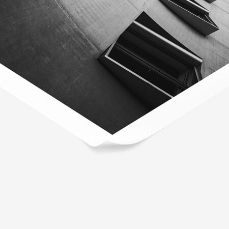 Poster BLACK AND WHITE ARCHITECTURAL GEOMETRIC BALCONIES 2 - Πολεις - Χαρτες Sticky 1