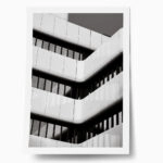 Poster BLACK AND WHITE ARCHITECTURAL GEOMETRIC BALCONIES