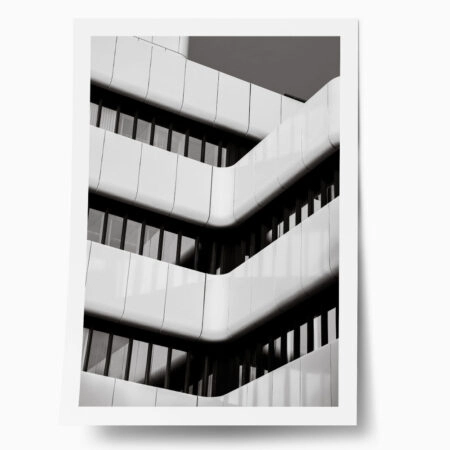 Poster BLACK AND WHITE ARCHITECTURAL GEOMETRIC BALCONIES - Πολεις - Χαρτες