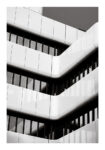 Poster BLACK AND WHITE ARCHITECTURAL GEOMETRIC BALCONIES