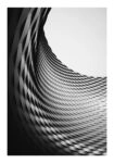 Poster BLACK AND WHITE ARCHITECTURAL GEOMETRIC CIRCULAR STRUCTURE