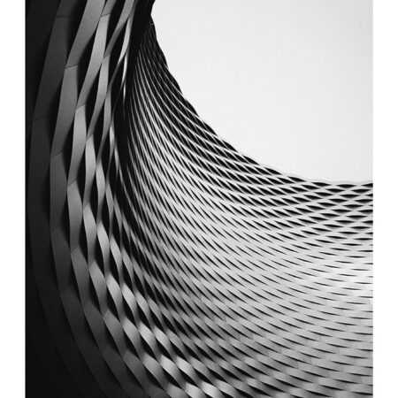 Poster BLACK AND WHITE ARCHITECTURAL GEOMETRIC CIRCULAR STRUCTURE - Πολεις - Χαρτες Sticky 2