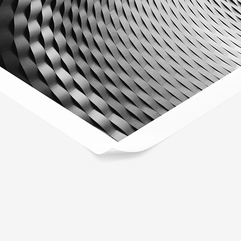 Poster BLACK AND WHITE ARCHITECTURAL GEOMETRIC CIRCULAR STRUCTURE