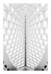 Poster BLACK AND WHITE ARCHITECTURAL GEOMETRIC INTERIOR CEILING