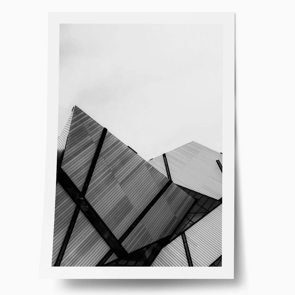 Poster BLACK AND WHITE ARCHITECTURAL GEOMETRIC MUSEUM