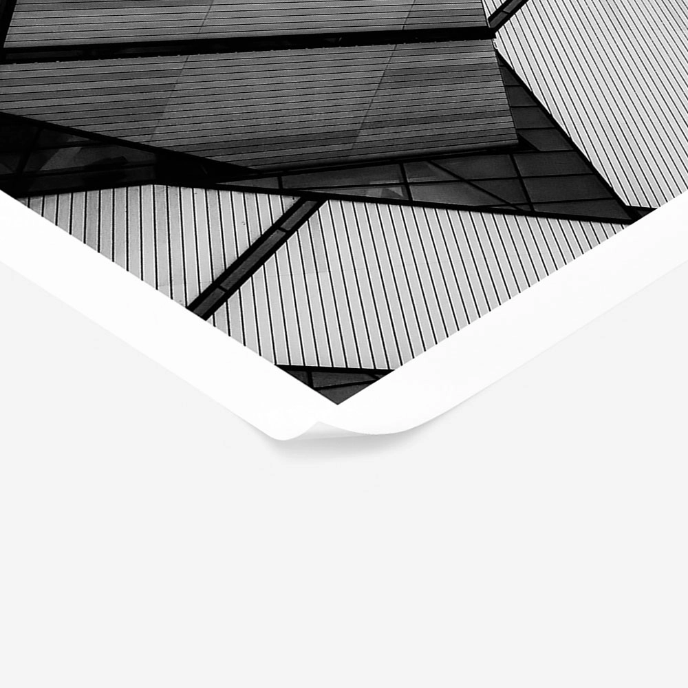 Poster BLACK AND WHITE ARCHITECTURAL GEOMETRIC MUSEUM