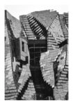 Poster BLACK AND WHITE ARCHITECTURAL GEOMETRIC ROOF