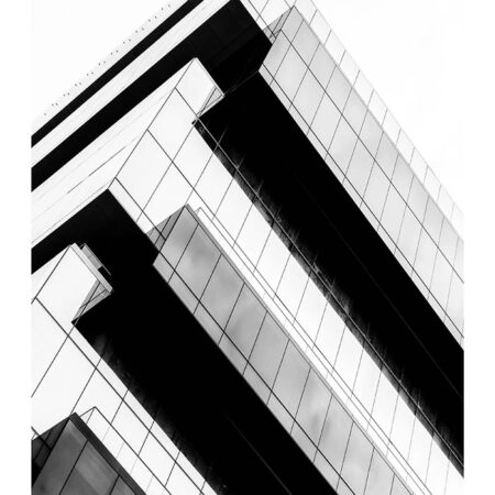 Poster BLACK AND WHITE ARCHITECTURAL GEOMETRIC SHADOWS BUILDING - Πολεις - Χαρτες Sticky 2