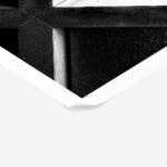Poster BLACK AND WHITE ARCHITECTURAL GEOMETRIC SKYSCRAPER