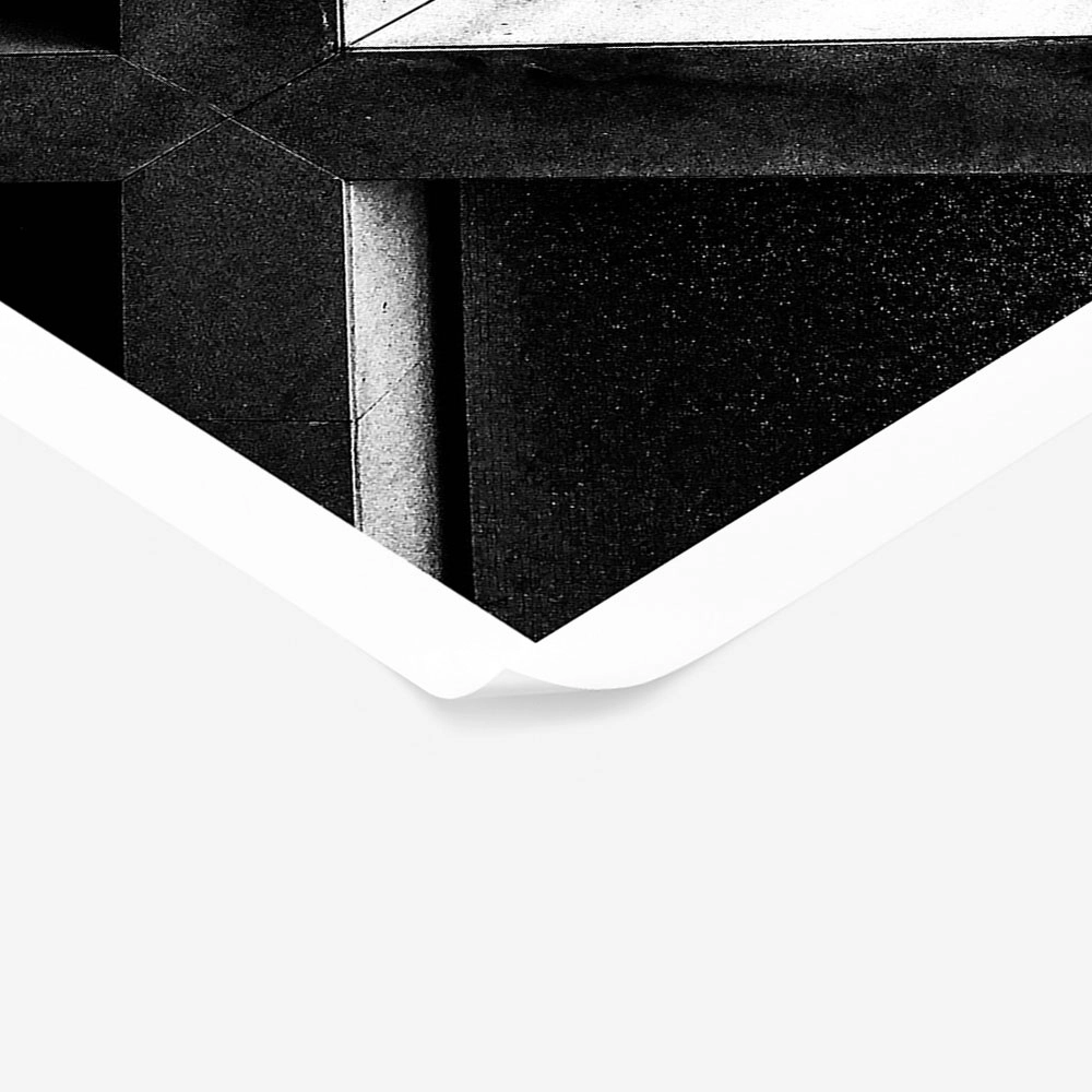 Poster BLACK AND WHITE ARCHITECTURAL GEOMETRIC SKYSCRAPER