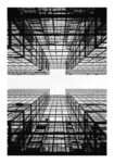 Poster BLACK AND WHITE ARCHITECTURAL GEOMETRIC STRUCTURE
