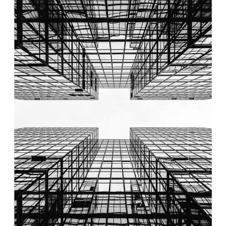 Poster BLACK AND WHITE ARCHITECTURAL GEOMETRIC STRUCTURE - Πολεις - Χαρτες Sticky 2