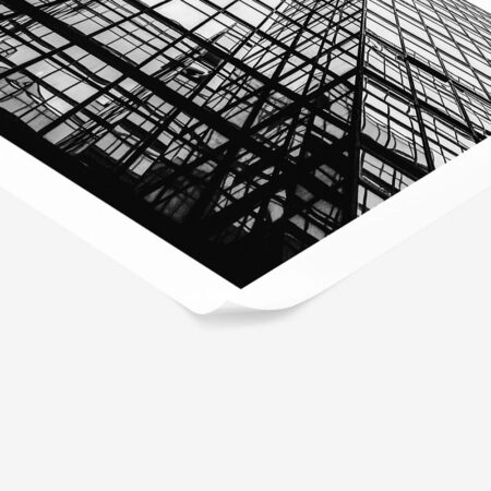 Poster BLACK AND WHITE ARCHITECTURAL GEOMETRIC STRUCTURE - Πολεις - Χαρτες Sticky 1
