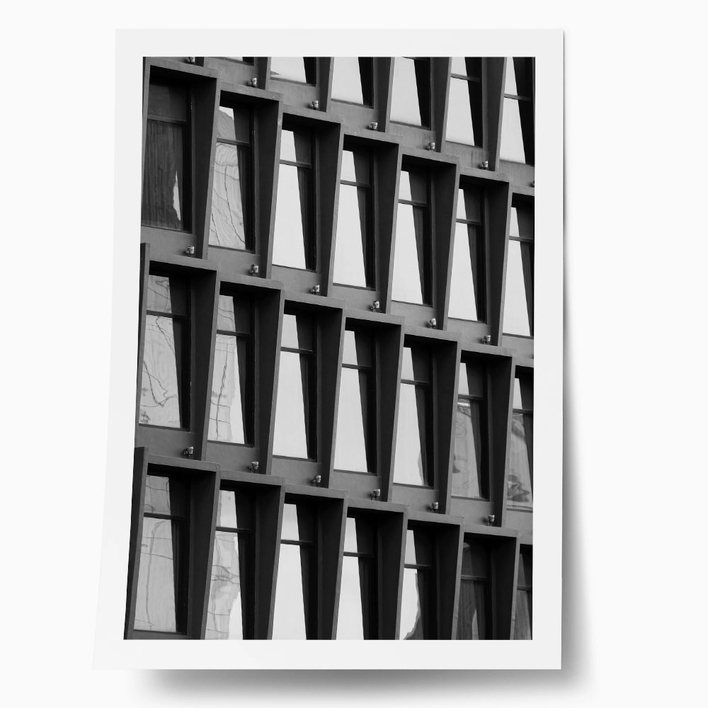 Poster BLACK AND WHITE ARCHITECTURAL GEOMETRIC SUNSHADES