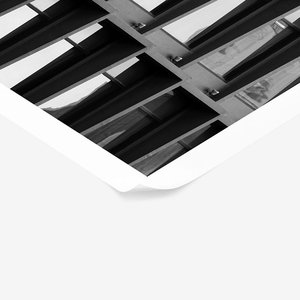 Poster BLACK AND WHITE ARCHITECTURAL GEOMETRIC SUNSHADES