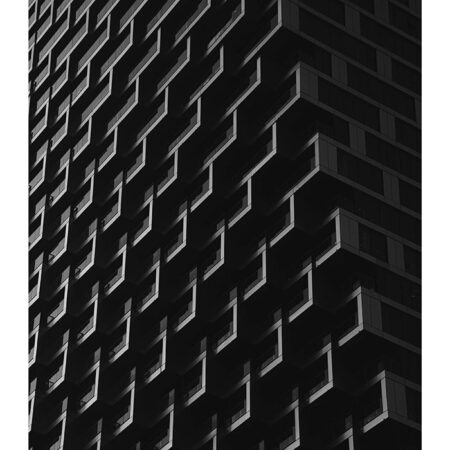 Poster BLACK AND WHITE ARCHITECTURAL GLASS BUILDING - Πολεις - Χαρτες Sticky 2