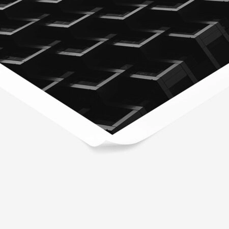 Poster BLACK AND WHITE ARCHITECTURAL GLASS BUILDING - Πολεις - Χαρτες Sticky 1