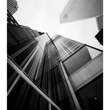 Poster BLACK AND WHITE ARCHITECTURAL GLASS SKYSCRAPERS - Πολεις - Χαρτες Sticky 2