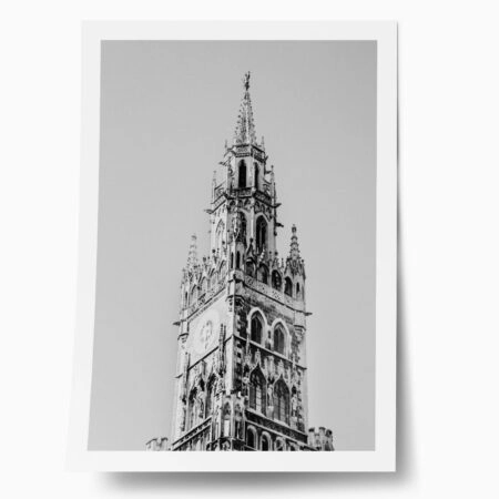 Poster BLACK AND WHITE ARCHITECTURAL GOTHIC TOWER - Πολεις - Χαρτες