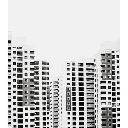 Poster BLACK AND WHITE ARCHITECTURAL GRID PATTERN BUILDINGS - Πολεις - Χαρτες Sticky 2