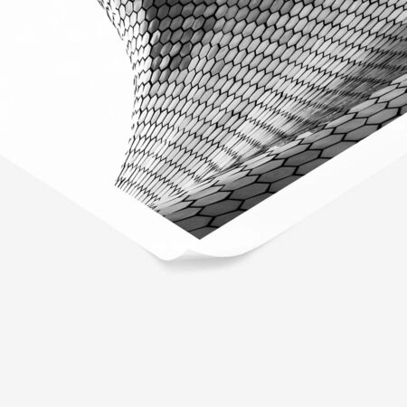 Poster BLACK AND WHITE ARCHITECTURAL HEXAGONAL EXTERIOR FACADE - Πολεις - Χαρτες Sticky 1