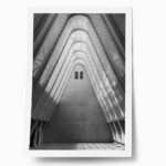 Poster BLACK AND WHITE ARCHITECTURAL HIGH ARCHED CEILING