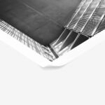 Poster BLACK AND WHITE ARCHITECTURAL HIGH ARCHED CEILING
