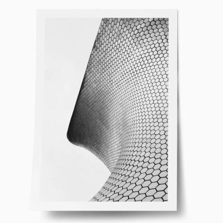 Poster BLACK AND WHITE ARCHITECTURAL HONEYCOMB FACADE - Πολεις - Χαρτες