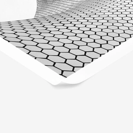Poster BLACK AND WHITE ARCHITECTURAL HONEYCOMB FACADE - Πολεις - Χαρτες Sticky 1