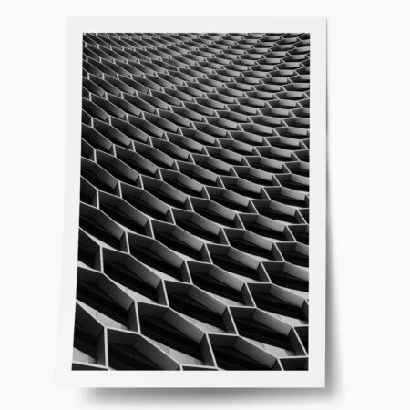 Poster BLACK AND WHITE ARCHITECTURAL HONEYCOMB STRUCTURE 2 - Πολεις - Χαρτες