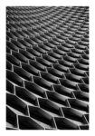 Poster BLACK AND WHITE ARCHITECTURAL HONEYCOMB STRUCTURE 2