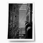 Poster BLACK AND WHITE ARCHITECTURAL INTERIOR PERSPECTIVE