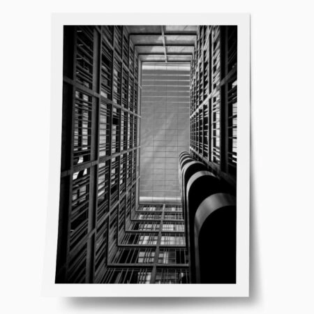 Poster BLACK AND WHITE ARCHITECTURAL INTERIOR PERSPECTIVE - Πολεις - Χαρτες