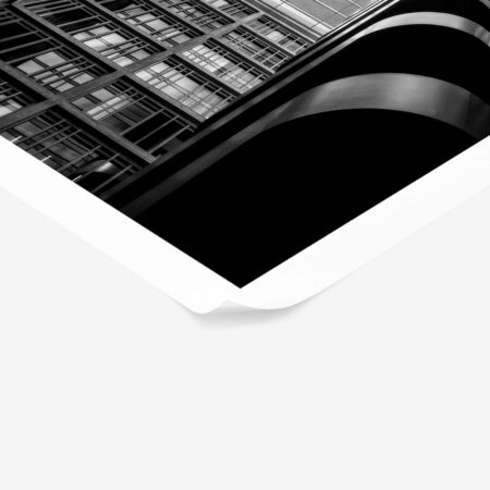 Poster BLACK AND WHITE ARCHITECTURAL INTERIOR PERSPECTIVE - Πολεις - Χαρτες Sticky 1