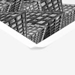 Poster BLACK AND WHITE ARCHITECTURAL INTERLOCKING BUILDINGS