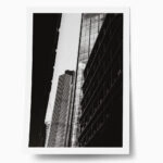 Poster BLACK AND WHITE ARCHITECTURAL LINES OF SKYSCRAPPERS