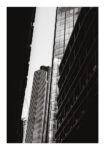 Poster BLACK AND WHITE ARCHITECTURAL LINES OF SKYSCRAPPERS