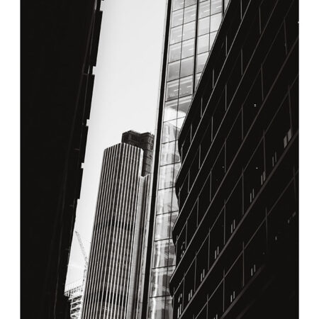 Poster BLACK AND WHITE ARCHITECTURAL LINES OF SKYSCRAPPERS - Πολεις - Χαρτες Sticky 2