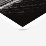 Poster BLACK AND WHITE ARCHITECTURAL LINES OF SKYSCRAPPERS