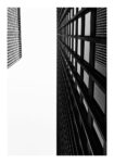 Poster BLACK AND WHITE ARCHITECTURAL LOW ANGLE BUILDINGS