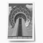 Poster BLACK AND WHITE ARCHITECTURAL LOW ANGLE TOWER