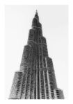 Poster BLACK AND WHITE ARCHITECTURAL MASSIVE SKYSCRAPER