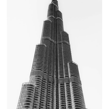 Poster BLACK AND WHITE ARCHITECTURAL MASSIVE SKYSCRAPER - Πολεις - Χαρτες Sticky 2