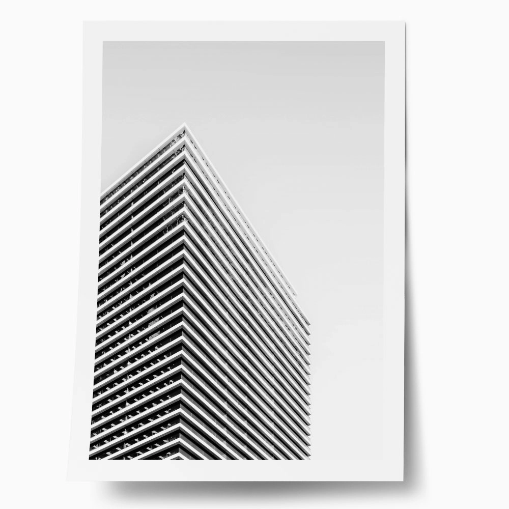 Poster BLACK AND WHITE ARCHITECTURAL MASSIVE TOWER 2