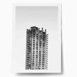 Poster BLACK AND WHITE ARCHITECTURAL MASSIVE TOWER