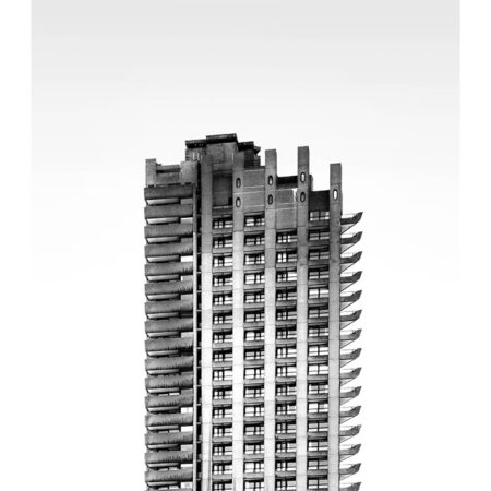 Poster BLACK AND WHITE ARCHITECTURAL MASSIVE TOWER - Πολεις - Χαρτες Sticky 2