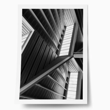 Poster BLACK AND WHITE ARCHITECTURAL METAL BEAMS CEILING - Πολεις - Χαρτες