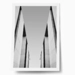 Poster BLACK AND WHITE ARCHITECTURAL MINIMALIST CONCRETE BLOCKS