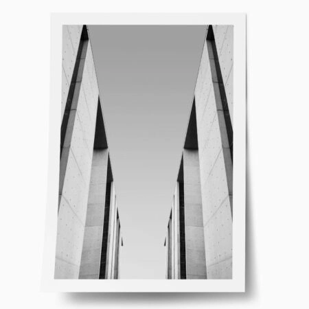 Poster BLACK AND WHITE ARCHITECTURAL MINIMALIST CONCRETE BLOCKS - Πολεις - Χαρτες